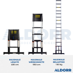 Telescoopladder 4,80 meter - ALDORR Professional