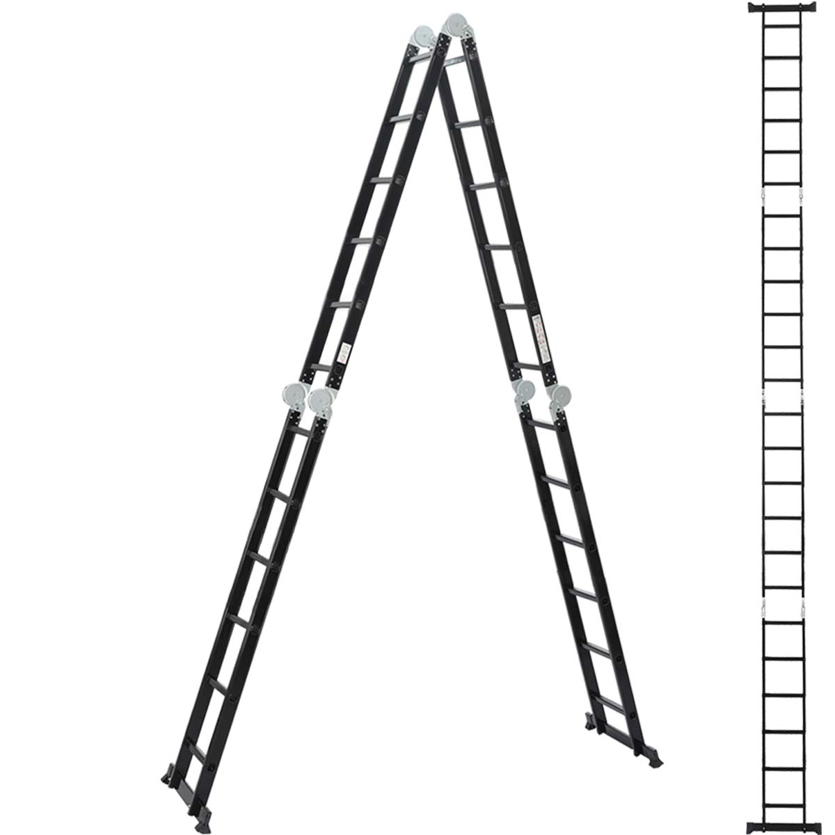 Vouwladder 4 x 6 treden 6,20 meter zonder platform - ALDORR Professional