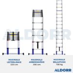 Telescoopladder 3,20 meter - ALDORR Home - Tweede kans