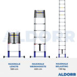 Telescoopladder 3,80 meter - ALDORR Home
