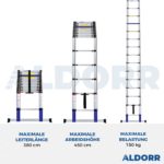Telescoopladder 3,80 meter - ALDORR Home - Tweede kans