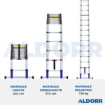 Telescoopladder 4,40 meter - ALDORR Home