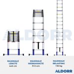 Telescoopladder 4,40 meter - ALDORR Home