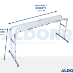 Vouwladder 4 x 4 treden 4,70 meter met platform - ALDORR Home