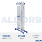 Vouwladder 4 x 5 treden 5,70 meter zonder platform - ALDORR Home