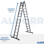 Vouwladder 4 x 6 treden 6,20 meter zonder platform - ALDORR Professional