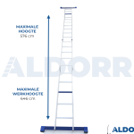 Vouwladder 4 x 5 treden 5,70 meter zonder platform - ALDORR Home