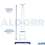 Vouwladder 4 x 6 treden 6,20 meter zonder platform - ALDORR Home