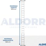 Vouwladder 4 x 5 treden 5,70 meter met platform - ALDORR Home - Tweede kans