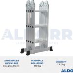 Vouwladder 4 x 3 treden 3,50 meter met platform - ALDORR Home - Tweede kans