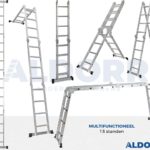 Vouwladder 4 x 4 treden 4,70 meter met platform - ALDORR Home