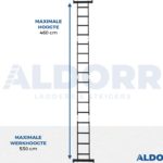 Vouwladder 4 x 4 treden 4,70 meter met platform - ALDORR Professional - Tweede kans