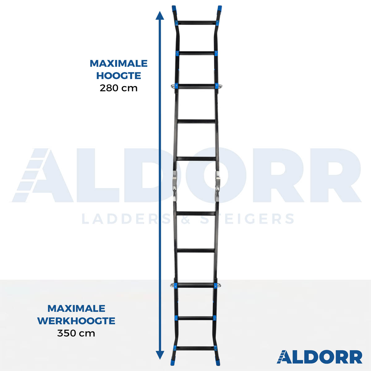 Multiladder 4x3 treden 2,90 meter - ALDORR Professional