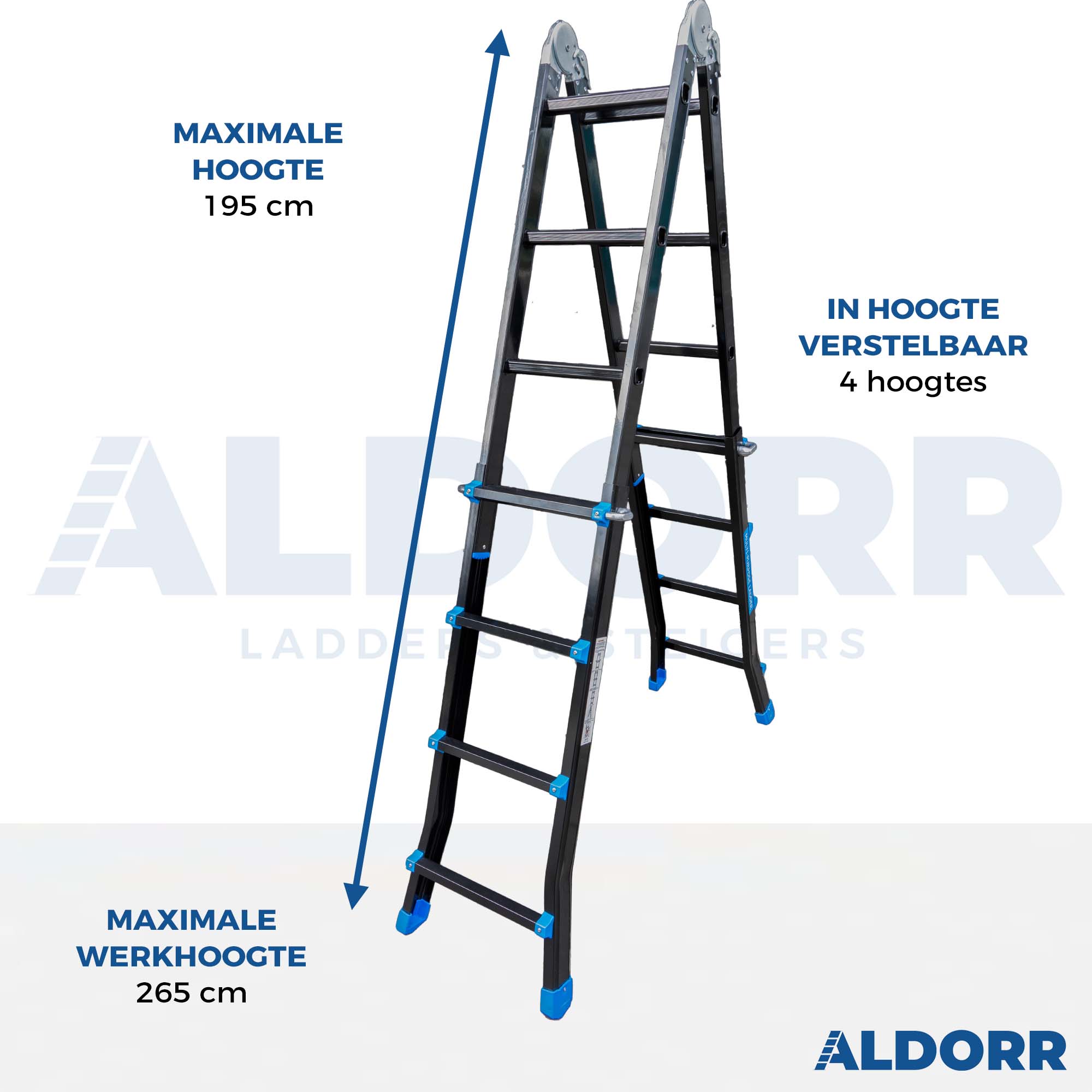 Multiladder 4x4 treden 4,00 meter - ALDORR Professional