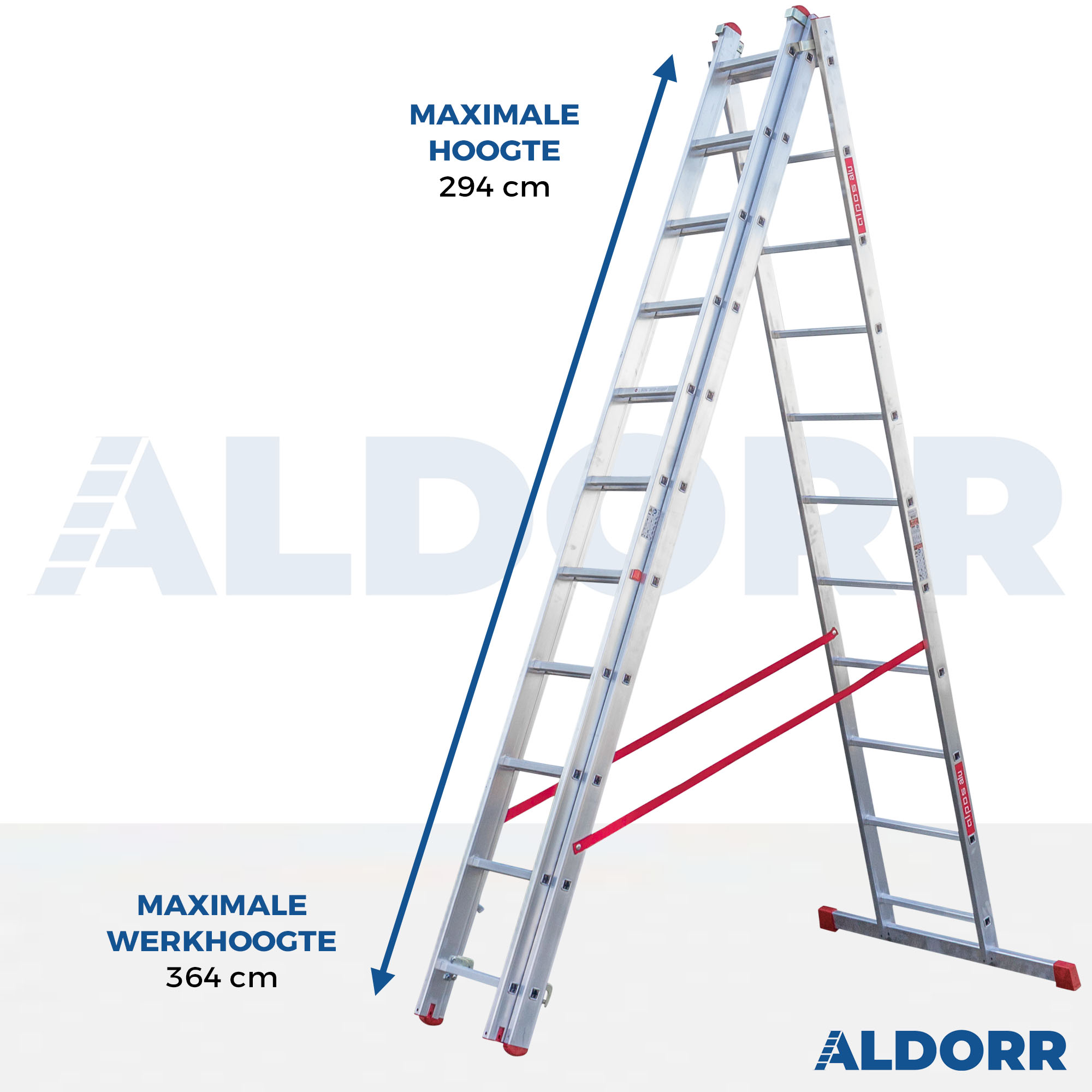 Reformladder 3x11 - 7,60 meter - ALDORR Home - Tweede kans
