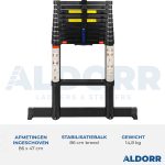 Telescoopladder 3,20 meter - ALDORR Professional