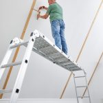 Vouwladder 4 x 3 treden 3,50 meter met platform - ALDORR Home