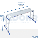 Vouwladder 4 x 3 treden 3,50 meter met platform - ALDORR Home