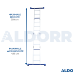 Vouwladder 4 x 3 treden 3,50 meter met platform - ALDORR Home