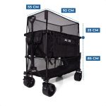 Bolderkar - XXL - Opvouwbaar - 400L - Zwart