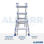 Multiladder 4x4 treden 4,10 meter - ALDORR Bouw