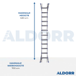 Multiladder 4x6 treden 6,30 meter - ALDORR Bouw