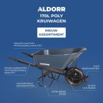 ALDORR Kruiwagen - 170 Liter - Poly - 1 Luchtband