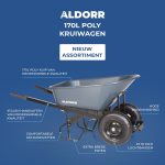 ALDORR Kruiwagen - 170 Liter - Poly - 2 Luchtbanden