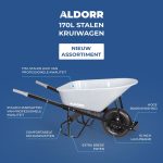 ALDORR Kruiwagen - 170 Liter - Staal - 1 Luchtband