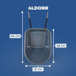 ALDORR Kruiwagen - 170 Liter - Poly - 2 luchtbanden