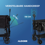 Bolderkar - XXL - Opvouwbaar - 400L - Zwart