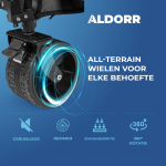 Bolderkar - XXL - Opvouwbaar - 400L - Zwart