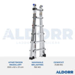 Multiladder 4x6 treden 6,90 meter - Aldorr Max