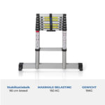 Telescopische vouwladder 1,80 + 2,40 meter - ALDORR Home