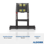 Telescopische vouwladder 2,40 + 3,00 meter - ALDORR Professional