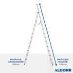 Telescopische vouwladder 3,60 + 4,20 meter - ALDORR Home