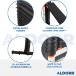 Telescoopladder 3,20 meter met telescopische stabilisatiebalk – ALDORR Professional