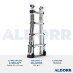 Multiladder 4x4 treden 4,50 meter - ALDORR Professional