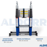 Telescopische vouwladder 2,50 meter - ALDORR Home